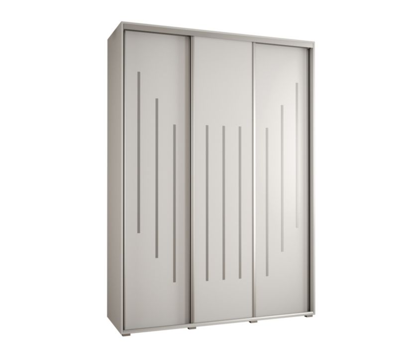 Szafa przesuwna Abiks DAVOS 8 wysoka szer.170cm gł.45cm biały/biały/srebrny 1szt.