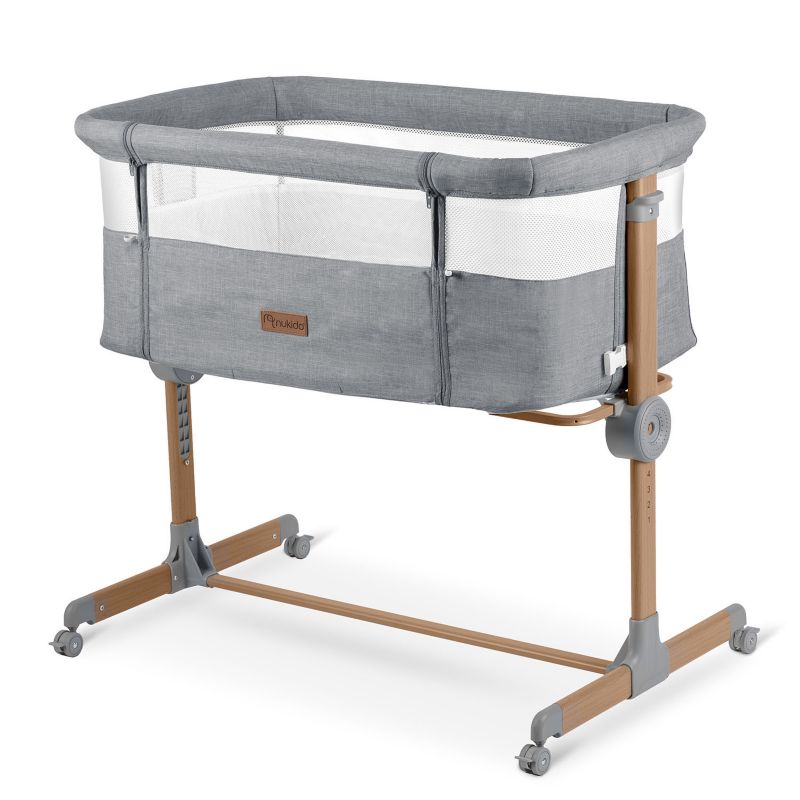 Łóżeczko dziecięce Nukido składane 0-5m 9kg brązowe 1 szt.