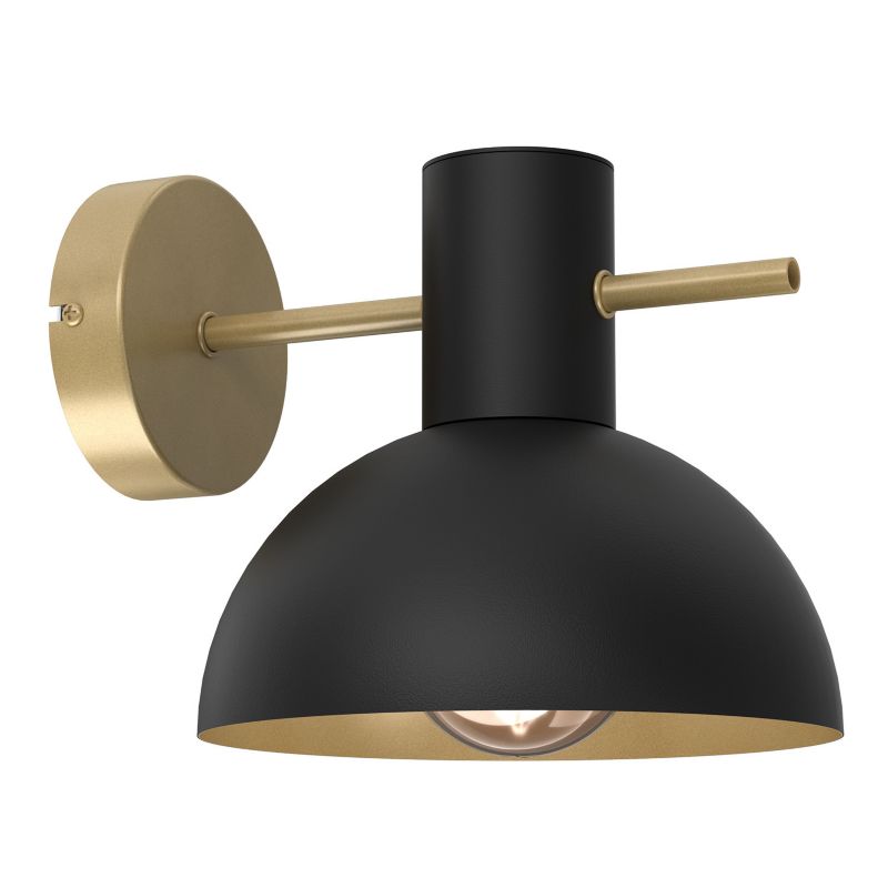Kinkiet ścienny Luminex Estate Mni czarny mat-złoty mat 1 x E27 x 15W IP20 wym: 19 x 18 x 22 cm - 1 szt.