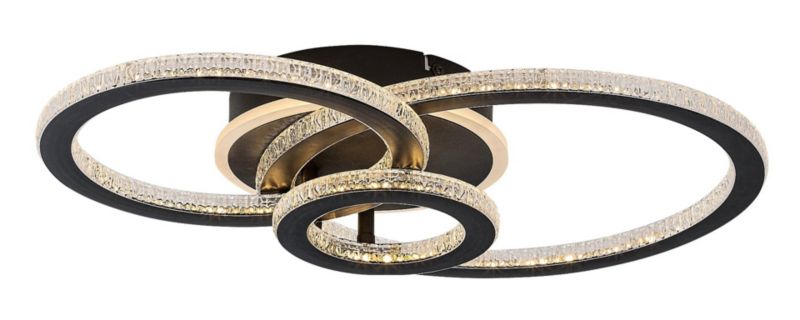 Lampa sufitowa wisząca Rabalux Maziar 3928 czarno-biała dekoracyjna wbudowany LED 40W 1 szt.