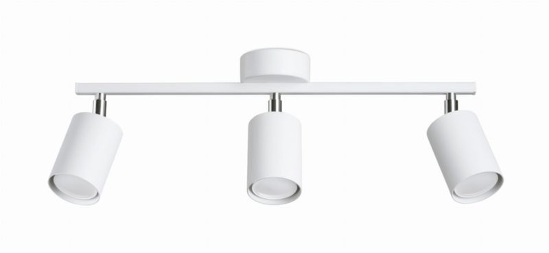 Spot Sollux Lighting Lemmi biały chromowany 3 x GU10 x IP20 wym: 46 x 8 cm - 1 szt.