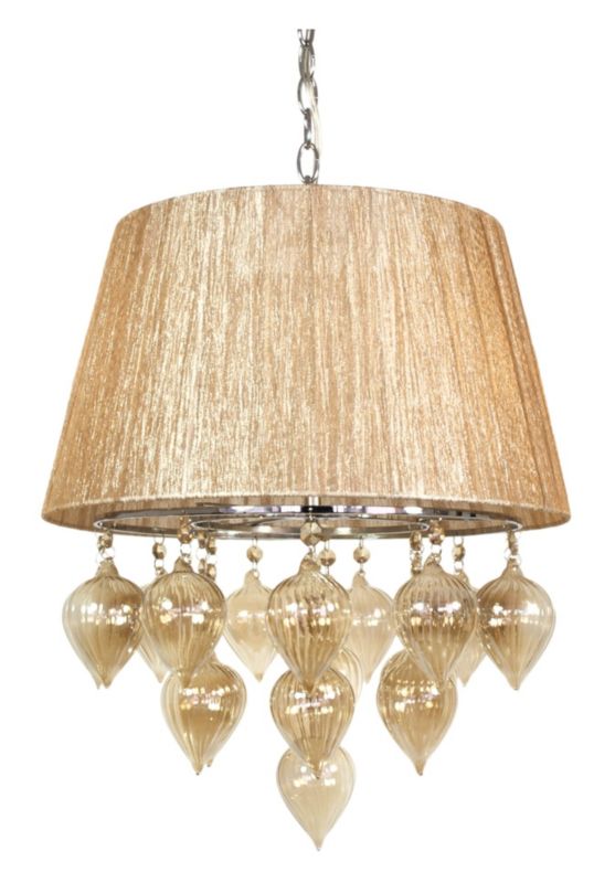 Lampa sufitowa Candellux Elissa chromowana-beżowa wym: 135 x 40 x 40 cm 3xE14 x 40W 1 szt.