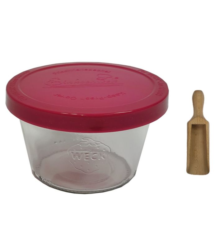 Słoik MODO24 Weck 370 ml fi 100 mold silikonowe wieko miarka 1 kpl.