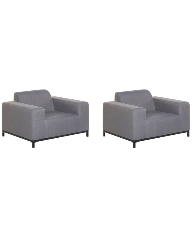 Fotel Rovigo Tapicerowany Szary 1 kpl