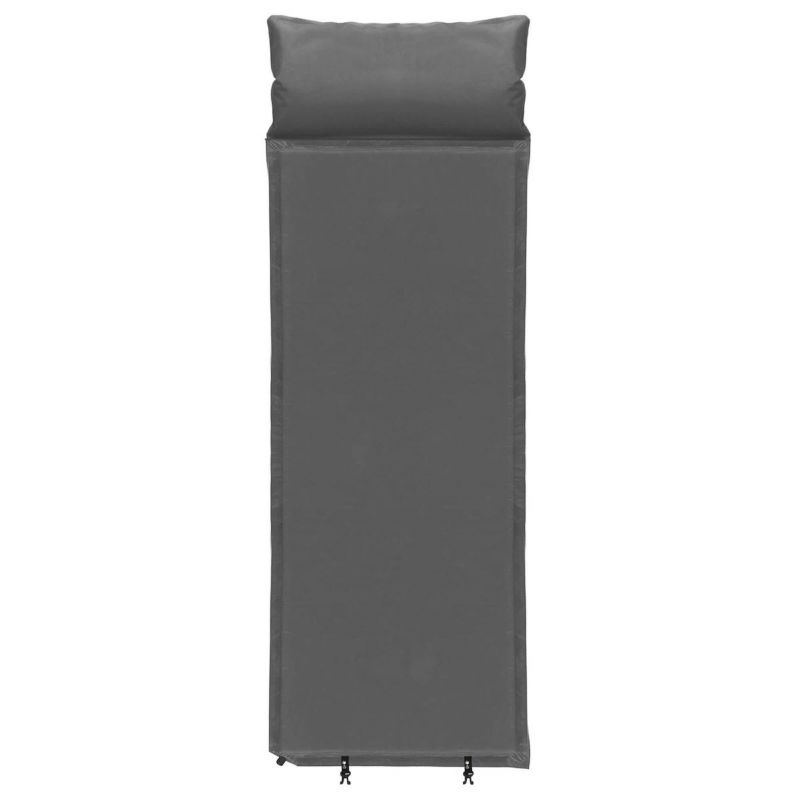 Mata samopompująca Springos 186 cm z poduszką mata turystyczna biwakowa z pokrowcem szara 1 szt.