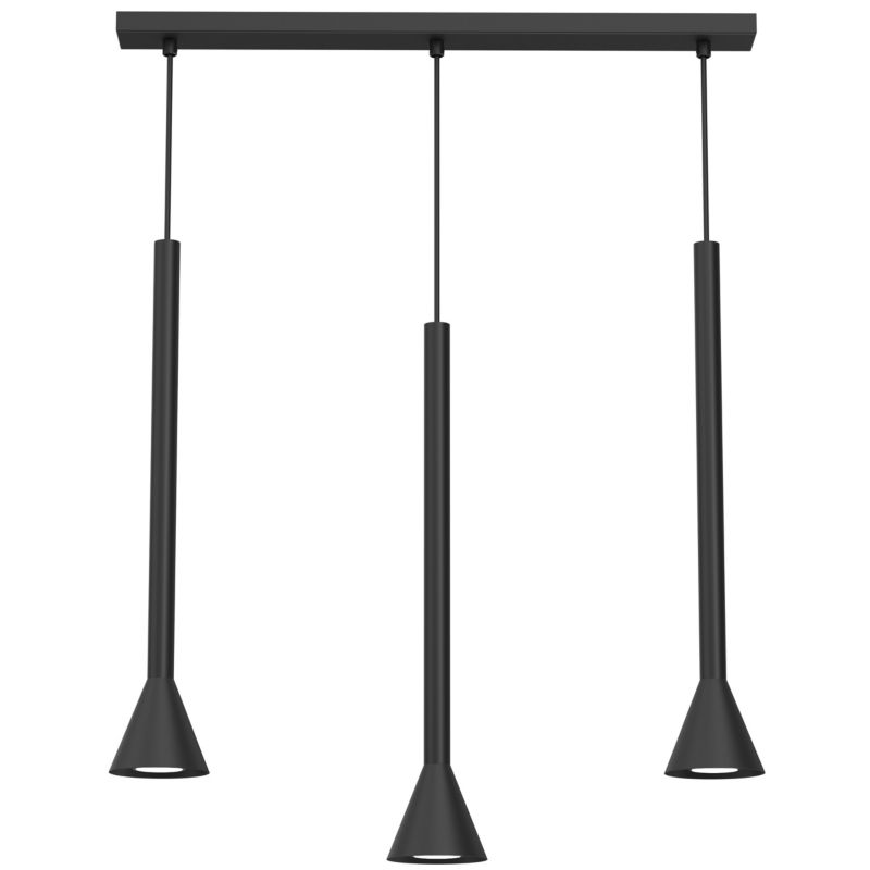 Lampa wisząca Luminex Mazzo 3 x GU10 czarna