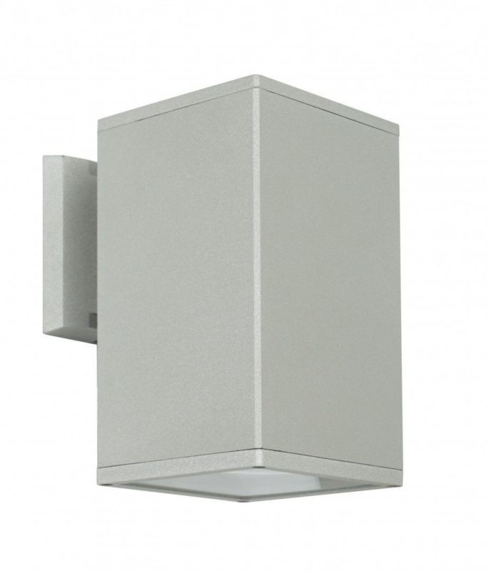 Kinkiet ścienny zewnętrzny SU-MA Adela srebrny 1 x E27 x IP54 wym: 20 x 12 x 18,5 cm - 1 szt.