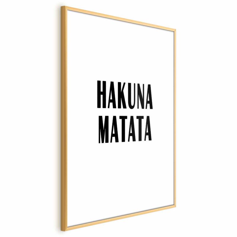 Plakat Artgeist Hakuna Matata 21x30 cm z ramą złotą 1 szt