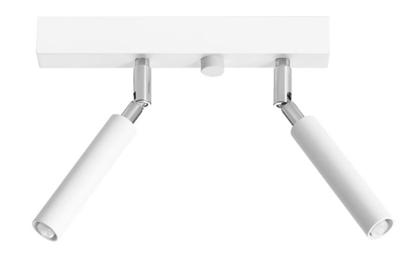 Reflektor sufitowy Sollux Lighting Eyetech biały chromowany 2 x G9 x 12W IP20 wym: 25 x 3 cm - 1 szt.