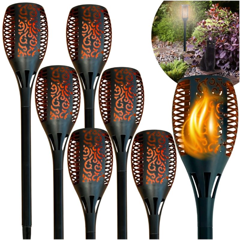 Lampa Solarna Pochodnia Blixtar B-S-LAMP-FLAME-6X 33 LED IP65 6 szt