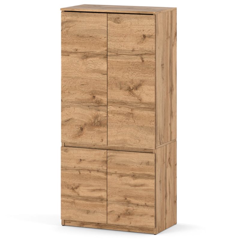 Szafa Hurtownia-Mebli 4 Drzwi Posti 80cm Dąb Wotan Dąb Wotan 80x50x180 cm 1szt.