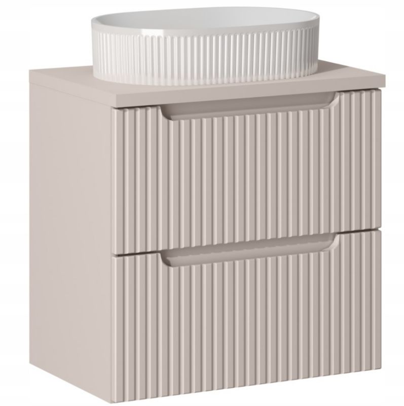 Szafka pod Umywalkę łazienkowa 60 cm Wisząca z Blatem Kaszmir Nova Kaszmir Kaszmirowa z Umywalką Furnidea 1 szt.