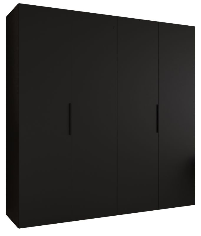 Szafa uchylna Abiks MARBELLA 1 200 wys 202 cm Czarny + Czarny 1 szt