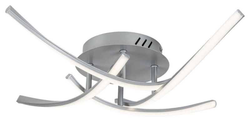 Lampa sufitowa wisząca Rabalux Tatjana srebrno-biała wym: 10,5 x 62 x 62 cm wbudowany LED 30W 1 szt.