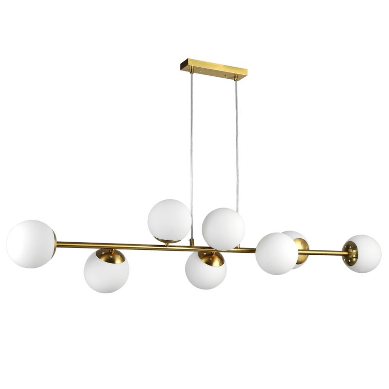 Lampa sufitowa wisząca MasterLED Bali 8x LED E27 G45 żyrandol kule 120 cm IP20 złota 1 szt.