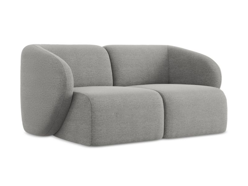 Modułowa sofa 2-osobowa LaMiaSofa CERVO z tkaniny bouclé 174x94 cm jasny szary 1 szt.