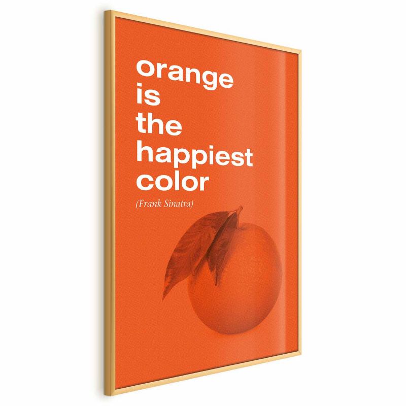Plakat Artgeist The Happiest Colour 21x30 cm z ramą złotą 1 szt