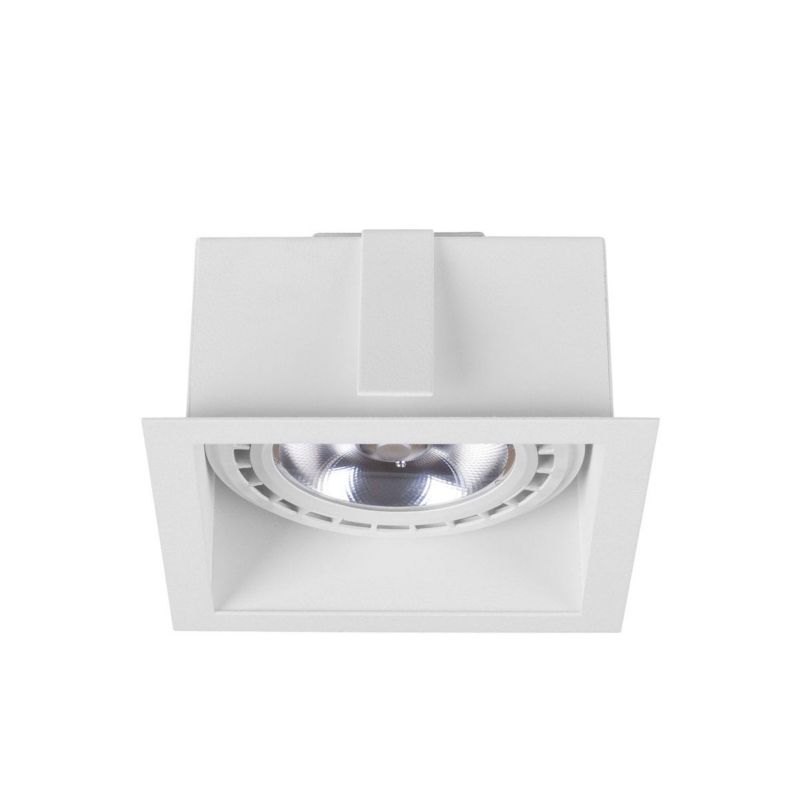 Oprawa wpuszczana Nowodvorski Lighting Downlight biała ruchoma 1 x ES111 x 75W IP20 wym: 13,5 x 13,5 cm kwadratowa - 1 szt.
