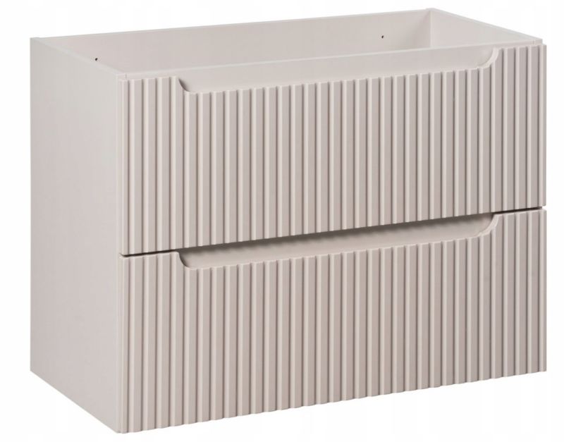 Szafka pod Umywalkę łazienkowa 80 cm Wisząca z Ryflowanym Frontem Nova Kaszmir Kaszmirowa Furnidea 1 szt.