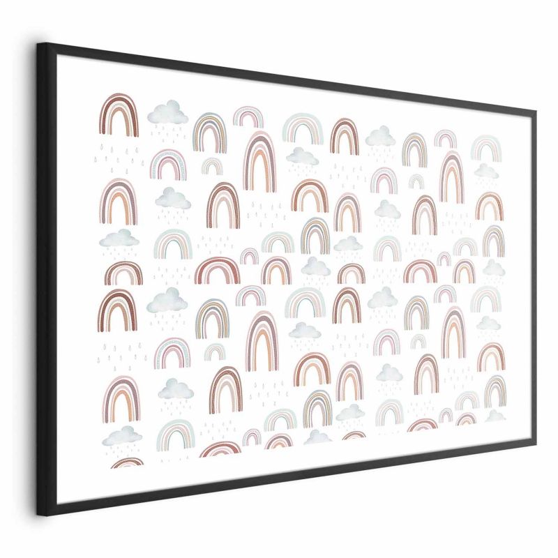 Plakat Artgeist Tęcza po deszczu 42x29,7 cm z ramą czarną 1 szt