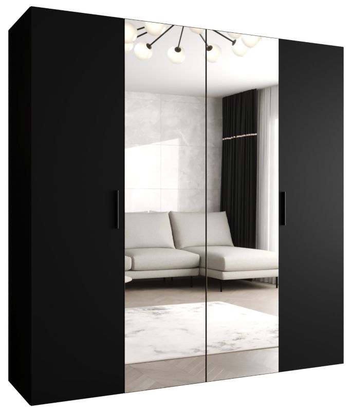 Szafa uchylna Abiks BARI 2 200 wys. 202 cm Czarny + u. Czarny 1 szt