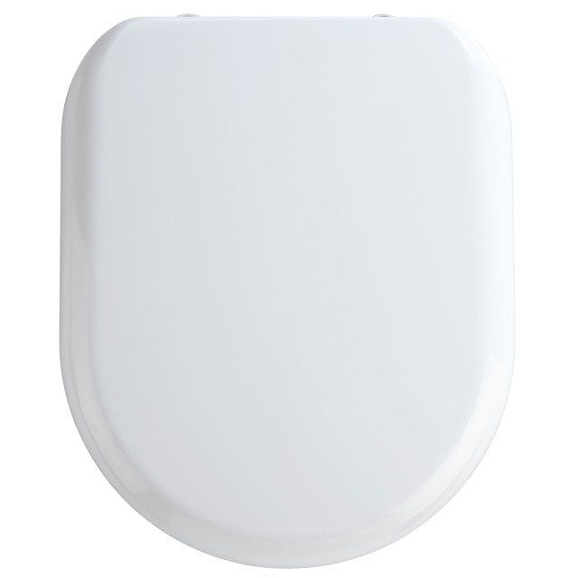 Deska sedesowa Wenko Santana wolnoopadająca Fix-Clip stal INOX biały duroplast 1 szt.