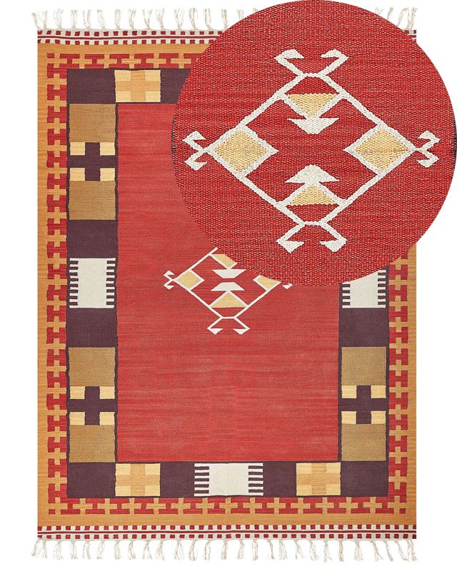 Dywan bawełniany kilim 160 x 230 cm wielokolorowy Parakar 1 szt.