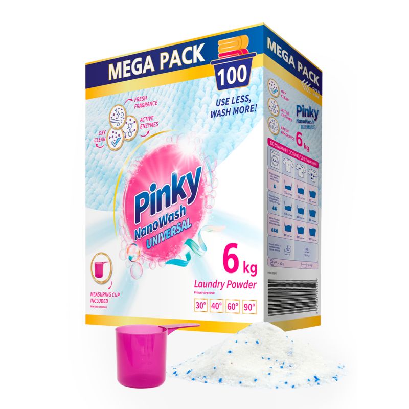 Proszek do prania uniwersalny PINKY NANOWASH 6 kg 1 szt.
