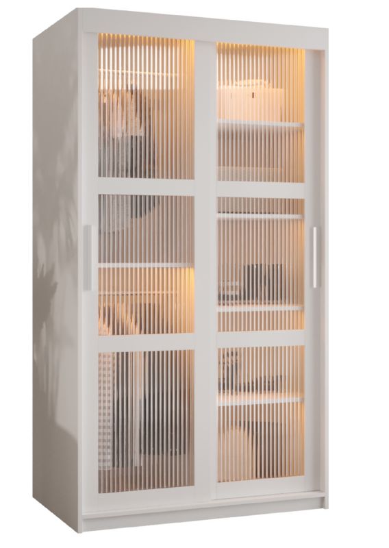 Szafa przesuwna Garderoba Abiks FLUTES 100 biały 1 szt.