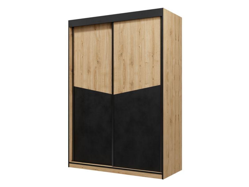Szafa MIRJAN 24 z drzwiami przesuwnymi Aston 02 dąb odwieczny/czarny 1 szt.