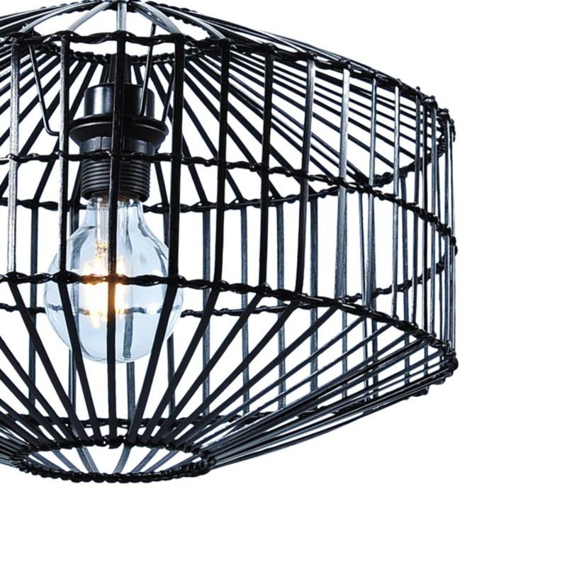 Lampa wisząca GoodHome Wutai 1 x 40 W E27 38 cm ciemny bambus