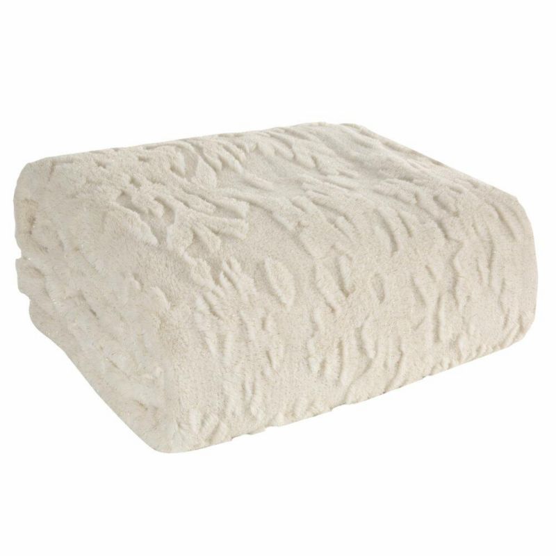 Koc Świąteczny Blink/2 Eurofirany Kremowy Poliester 150X200 cm 1 szt.