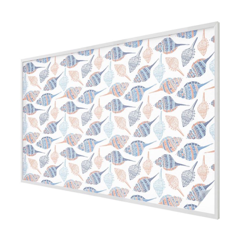Folia Chroniąca Prywatność Mrożona Wallfluent 200x146 cm Witrażowa Naklejka Na Szybę Muszle morskie w stylu boho 1 rol.