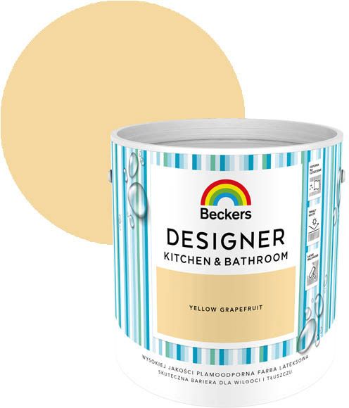 Farba kolorowa Beckers Designer Kitchen&Bathroom Yellow Grapefruit 2,5 l