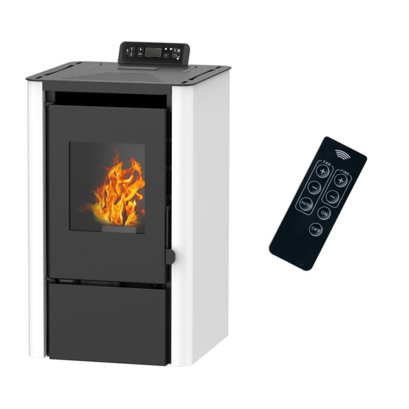 Piec na pelety Sannover Anita 7,6 kW Biały 1 szt.
