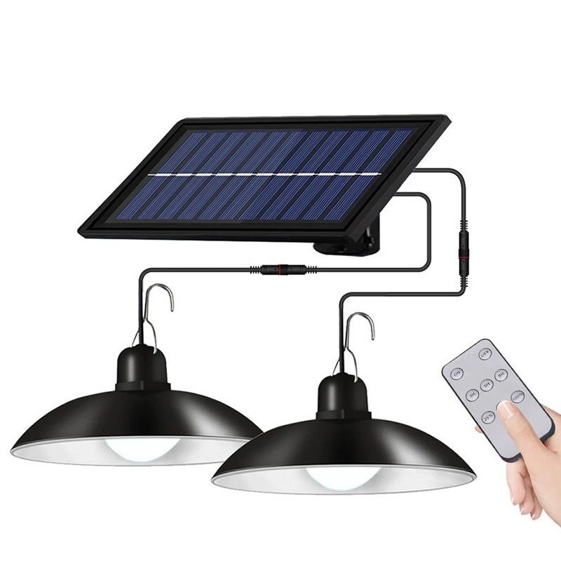 Lampa LED solarna wisząca MasterLED podwójna High Bay x2 6500K IP44 z pilotem 1 szt.