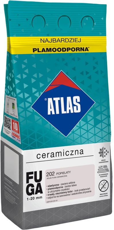 Fuga ceramiczna Atlas 202 popielaty 5 kg