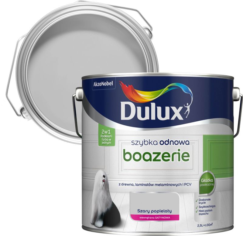 Farba renowacyjna do boazerii Dulux Szybka Odnowa szary popiel 2,5 l