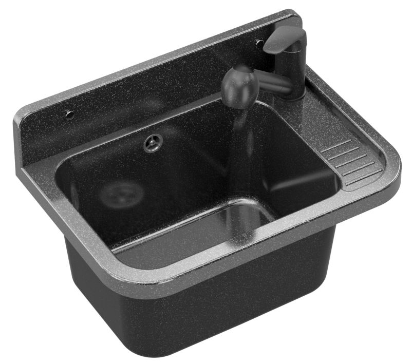 Zlew Gospodarczy Granitan Paron z Baterią i Syfonem 1kpl.