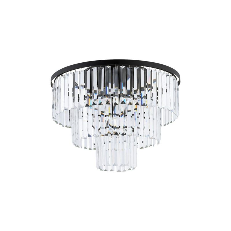 Plafon Nowodvorski Lighting Cristal czarno-przezroczysty 9 x E14 x IP20 wym: 41 x 56 x 56 cm - 1 szt.