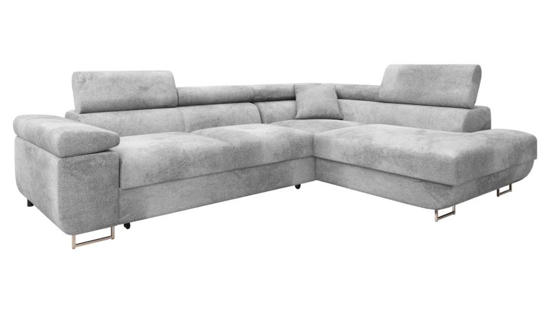 Narożnik z funkcją spania MIRJAN 24 Torezio Premium prawy srebrny 1 szt.