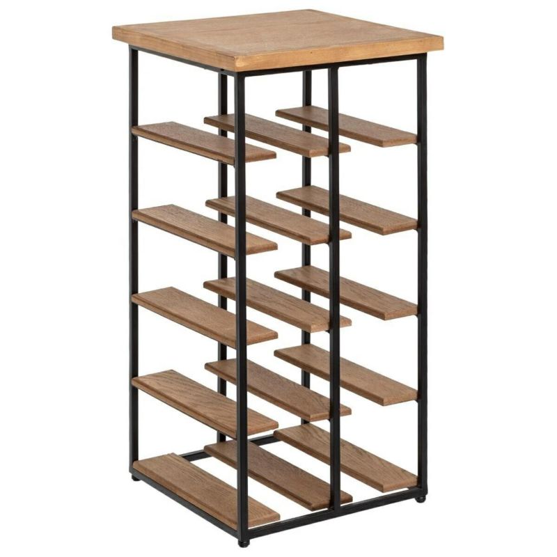 Regał na wino z półkami Bakos ATMOSPHERA industrialny metalowy na 10 butelek do kuchni 1 szt.