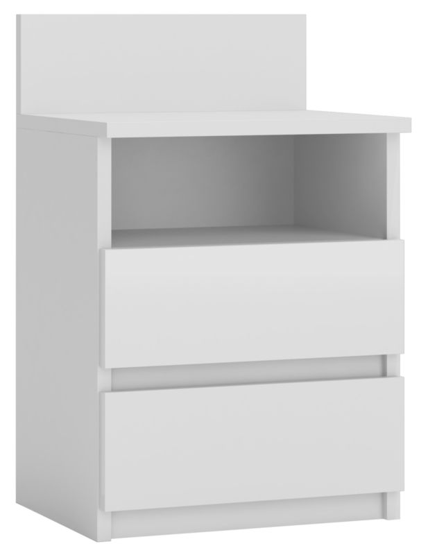 Szafka Nocna Topeshop Malwa M1 Z 2 Szufladami Biała 32x40x59 cm 1 szt.