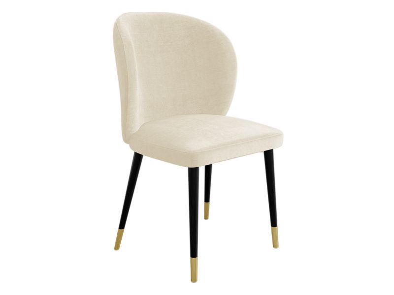 Krzesło MIRJAN 24 tapicerowane Cleo czarny/złoty/śmietankowy 1 szt.