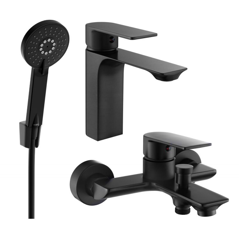 Zestaw wannowy Mexen Alexa czarny 71203R40-70 1 szt.