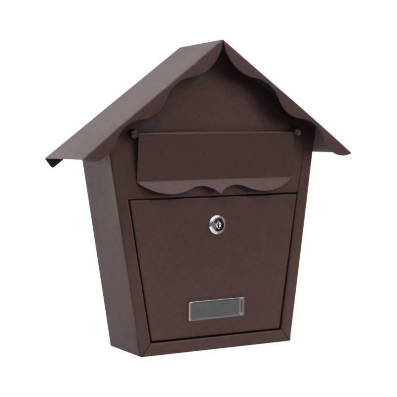 Skrzynka na listy Stahl Domek C5 brązowy mat