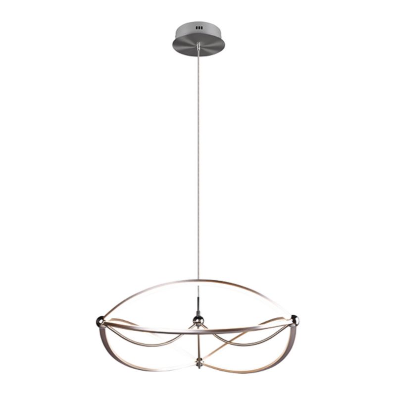 Żyrandol Trio Charivari srebrno-biały wym: 150 x 62 x 62 cm wbudowany LED 42W 1 szt.