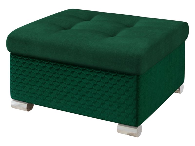 Pufa MIRJAN 24 Niko Mała zielony palster miodu/butelkowa zieleń 1 szt.