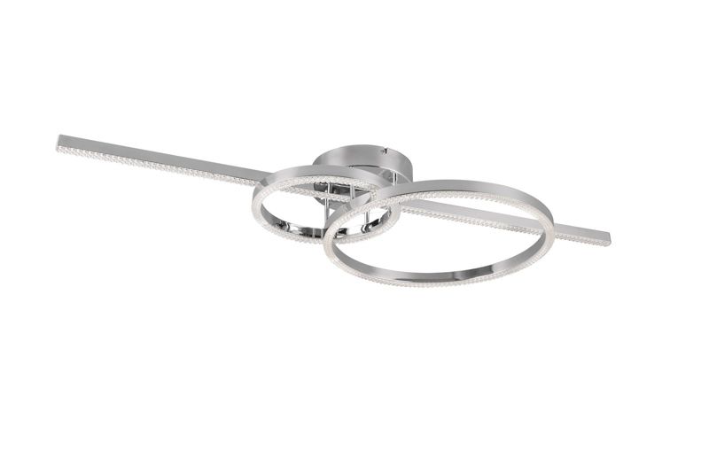 Lampa sufitowa wisząca Trio Montilla 4739 srebrno-odcienie srebra pilot wbudowany LED 54W 1 szt.