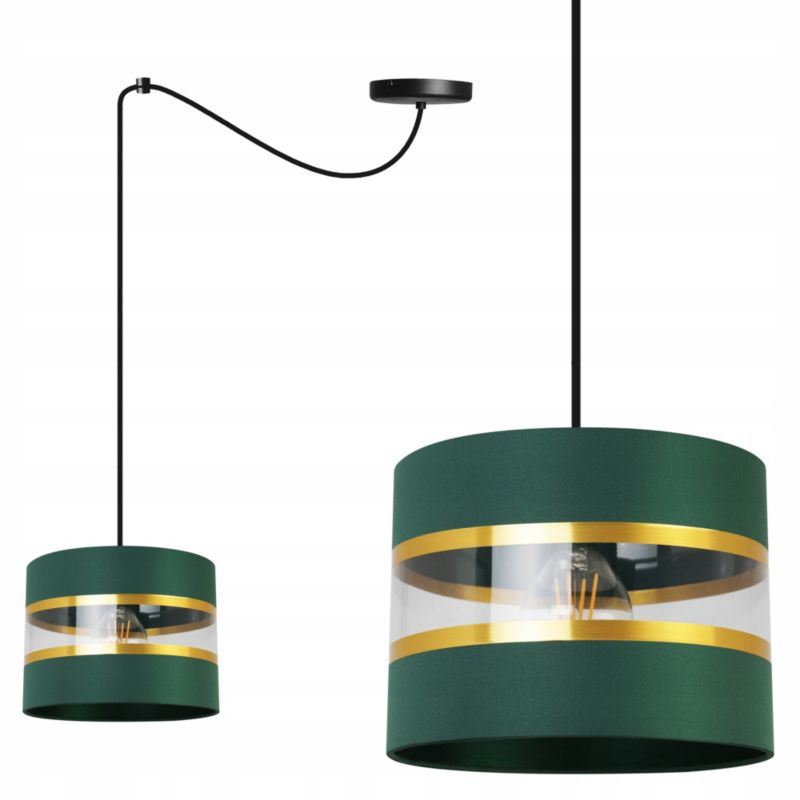 Lampa sufitowa wisząca Light Home LH Spider Elegance Gold 1x E27 60W zielony/czarny 1szt.
